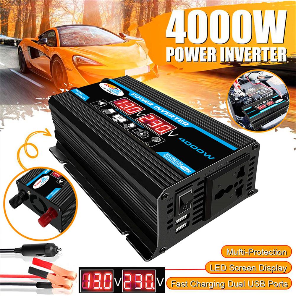 Car Power Inverter LED Display 300W 12V To 220V/110V Converter Charger Adapter Dual USB Voltage Transformer