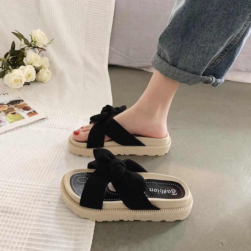 

Beautiful cool slippers women s summer wear new fashion go out platform beach shoes 40 чёрный