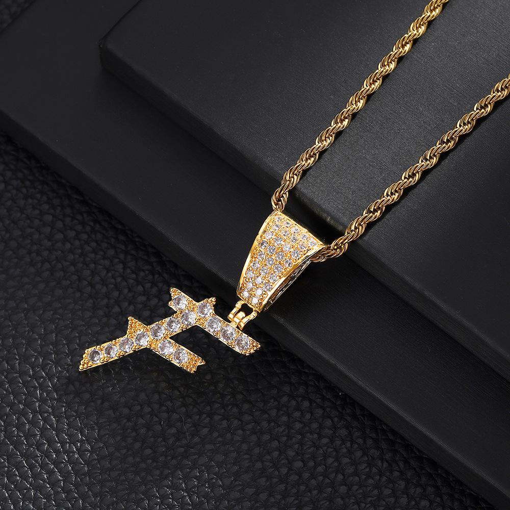 26 English Women'S Letter Pendants Necklace Twist Chain Zircon Letter Pendants Jewelry