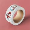 500 PCS Christmas Snowman Stickers - Glossy, Animal Print, Self-Adhesive Paper Seals, Single Use, Irregular Shape, Vivid Colors, Perfect for Gifts