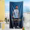 Messi Customize Text Beach Towel Soft Durable Quick-Dry Portable for SwimmingBeachCamping Travel Beach AccessoriesGym