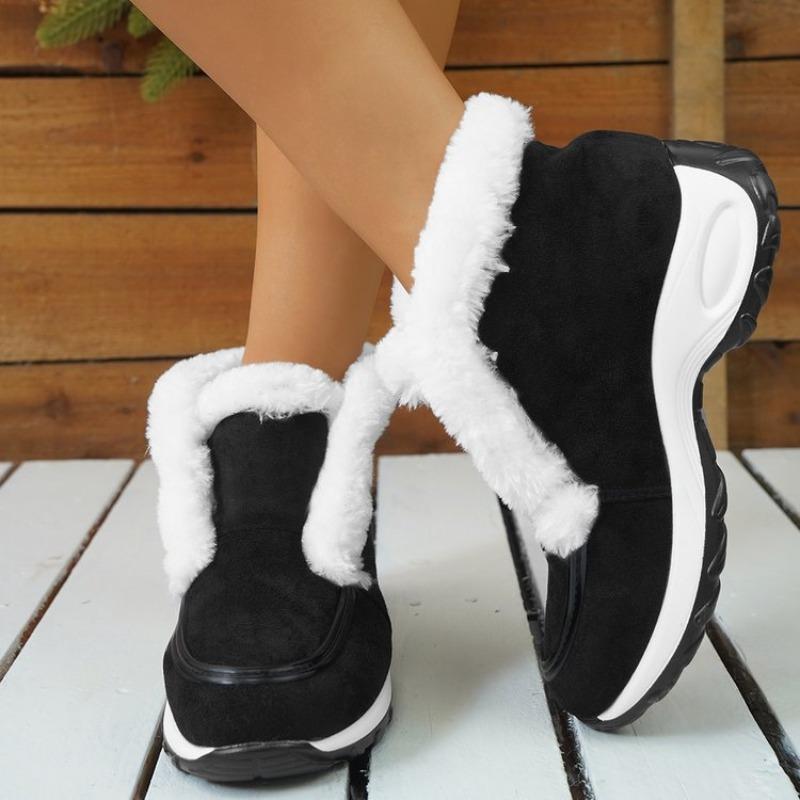Popular women's cotton shoes autumn and winter new large size round head thick-soled velvet cotton shoes snow boots