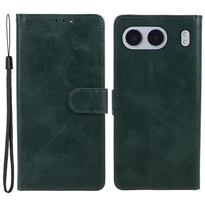 For OnePlus Nord 4 Case Card Holder Wallet PU Leather Phone Cover Calf Texture Wrist Strap