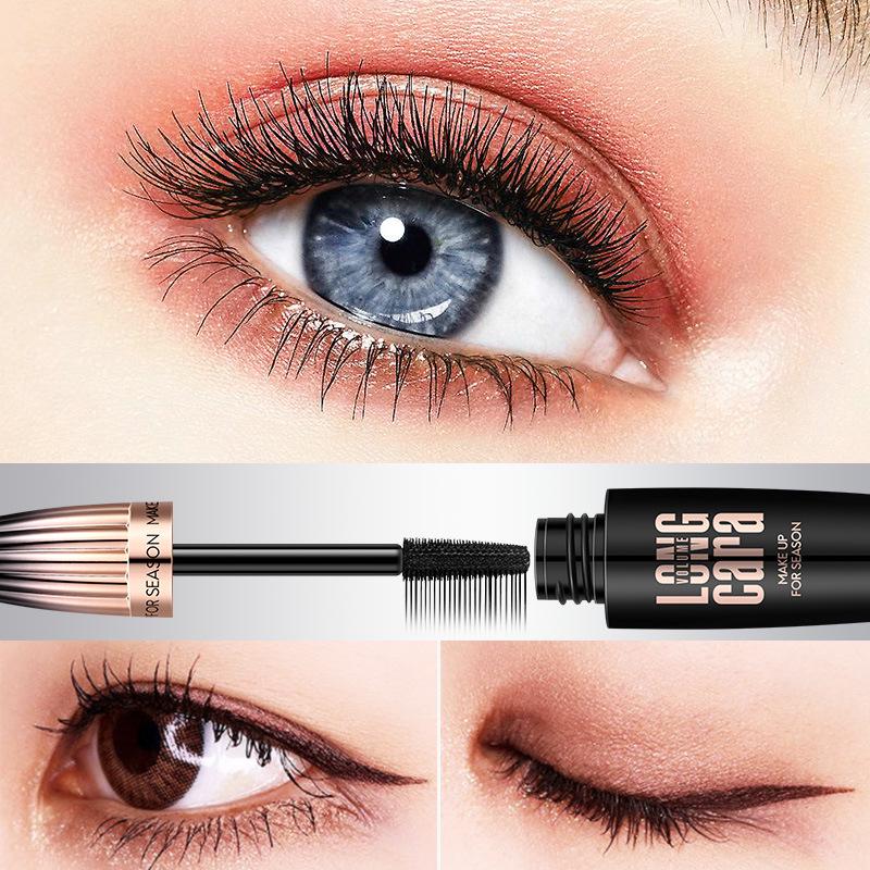 MACFEE 4D Waterproof Mascara with Large Brush for Long, Curled, and Smudge-Resistant Lashes