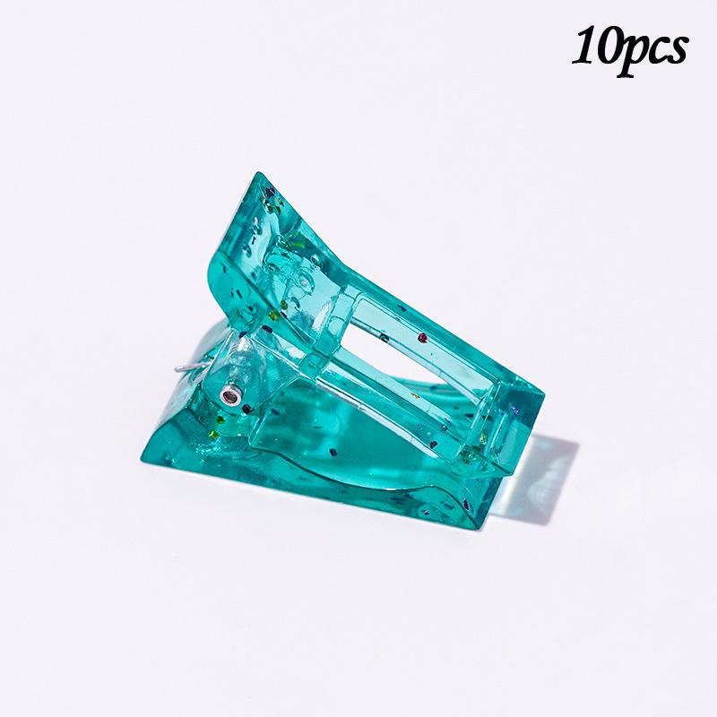 10pcs Acrylic Nail Clip Transparent Gel Quick Building Nail Tips Clips Fingernail Extension UV Clamps Manicure Builder Tools