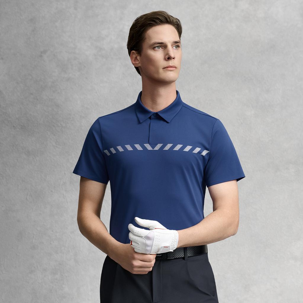 FILA Golf Series Contact Cool Classic Design Polo Shirt Men tops Deep-Sapphire-Blue A11M625160FNV