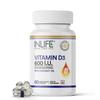 INLIFE Vitamin D3 Cholecalciferol 600 IU with Coconut Oil, Bone Health Immunity & Calcium Absorption, Men Women, 60 Liquid-Filled Capsules