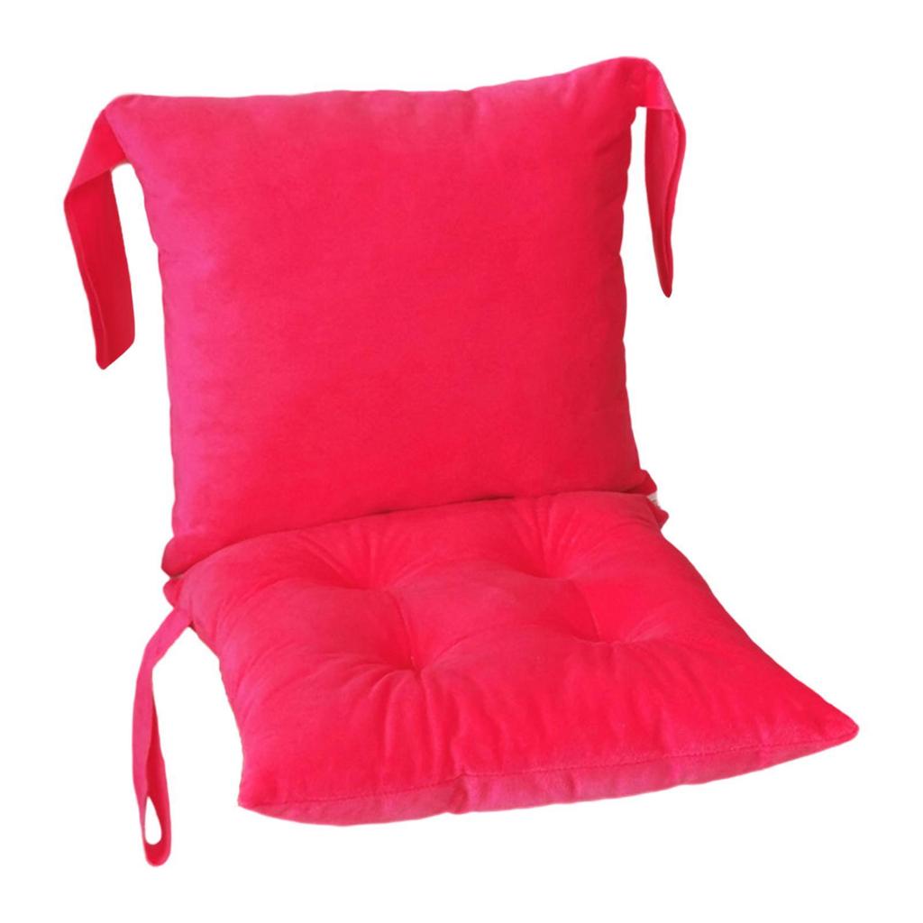 Chair Cushion with Backrest Keep Warm Seat Cushion for Office Bleacher Patio