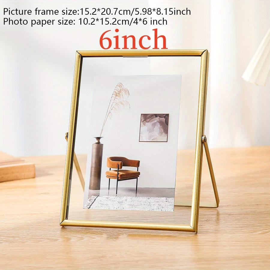 

4 Inch Photo Frame Simple Style Transparent Acrylic Frames for DIY Handmade Pictures Christmas Gift Home Tabletop Decoration