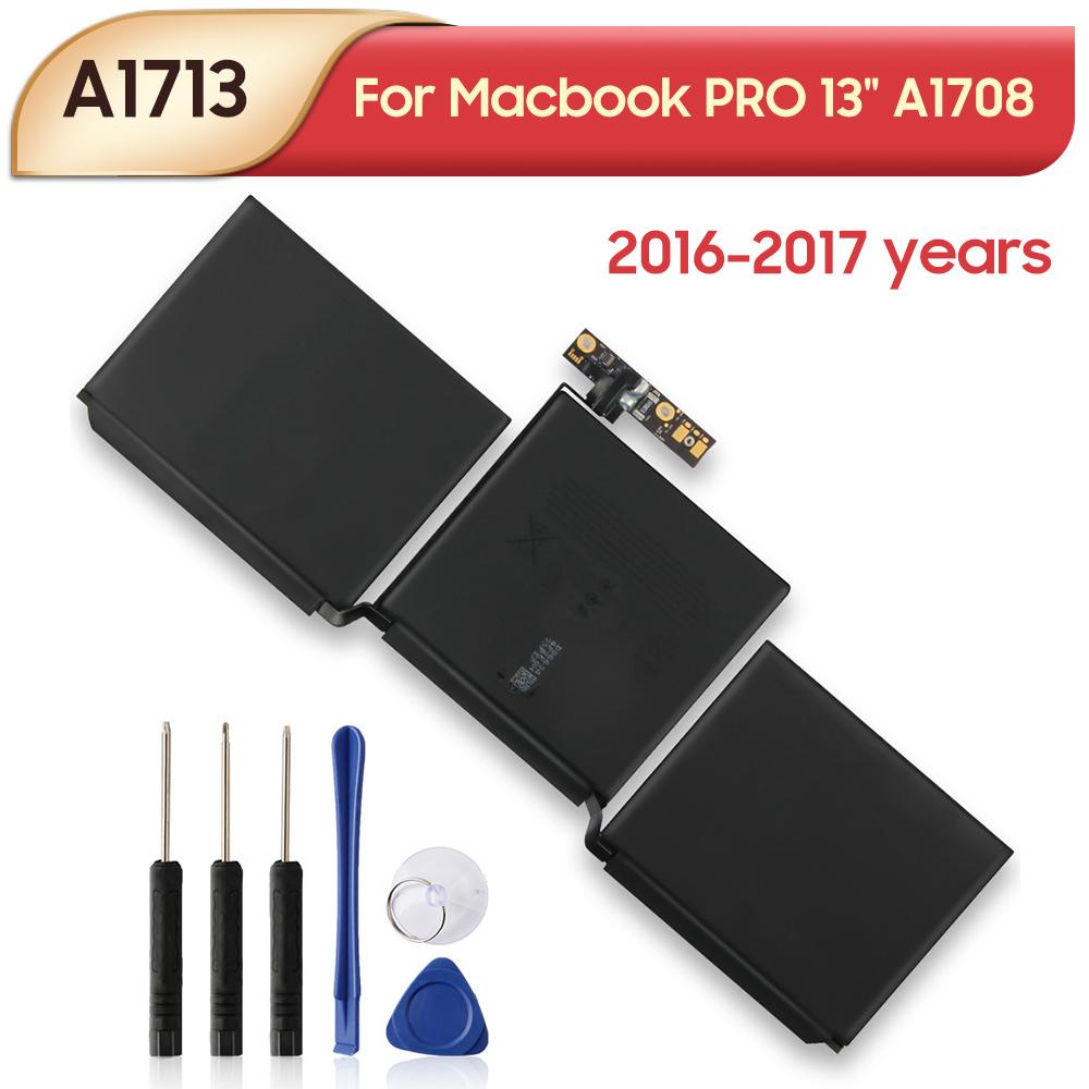 Rechargeable Lithium Battery For Macbook PRO 13  A1708 XT2 XQ2 L42 A1713 Laptop Battery 54.5Wh