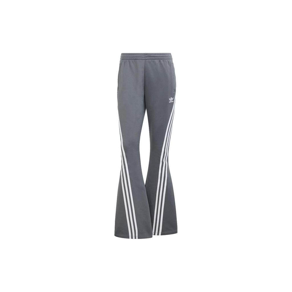 Adidas Originals Trefoil Series Slim Fit Flared Track Pants Women Bottoms Grey IV9324