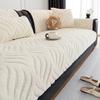 Solid Color Sofa Cushion Simple Retro Style Thickened Comfortable Cotton Velvet Autumn and Winter New Anti Slip Sitting Cover