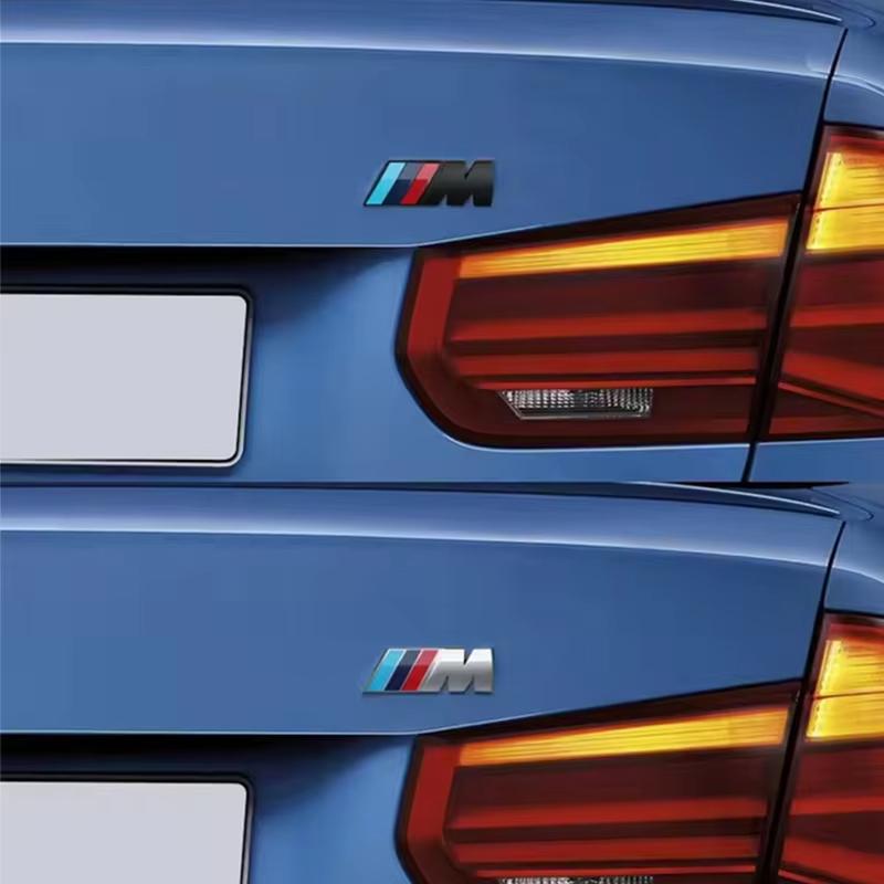 FD23-1Pcs M Logo ABS Sticker Car Fender Side Emblem For BMW M1 M5 M4 M6 M2 M3 M7 G01 F30 F48 E83 F39 F10 Rear Trunk Badge Accessories