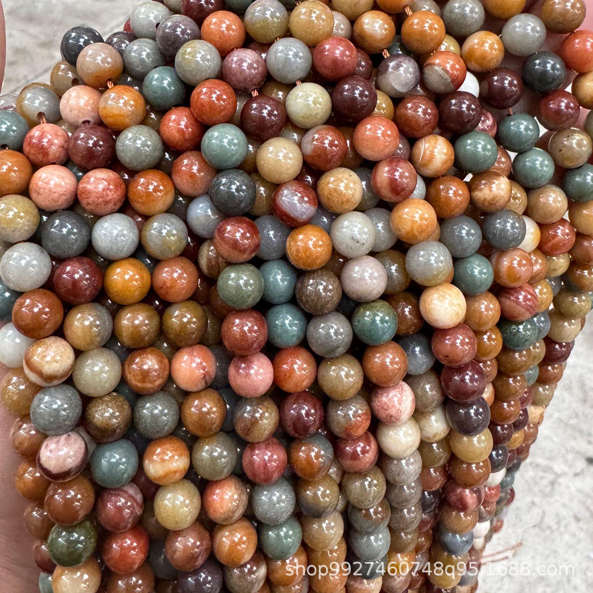 Mongolian Colored Jade Beads for DIY Jewelry - 6-8mm 8mm (approx. 46 beads)