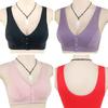 1Pc Push Up Bra Print Flower Polyester Fiber Lingerie Underwear Confortable Bra Female Wire Free Bra Big Bust Front Closure