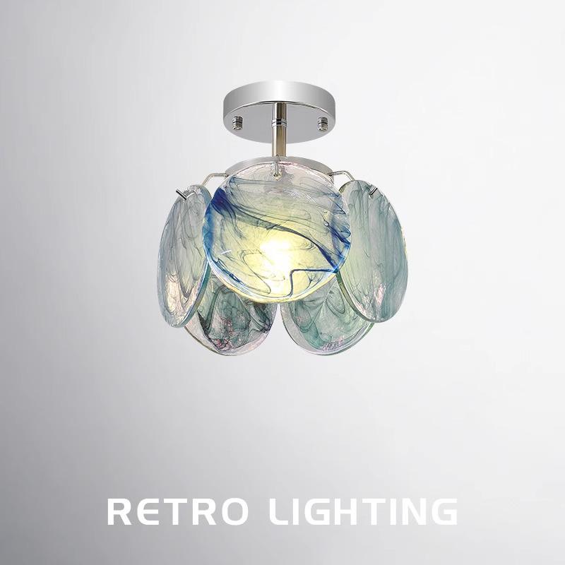 Murano Retro Französische Luxus Deckenleuchte aus der Mitte des Jahrhunderts für Balkon, Flur, Garderobe und Eingang