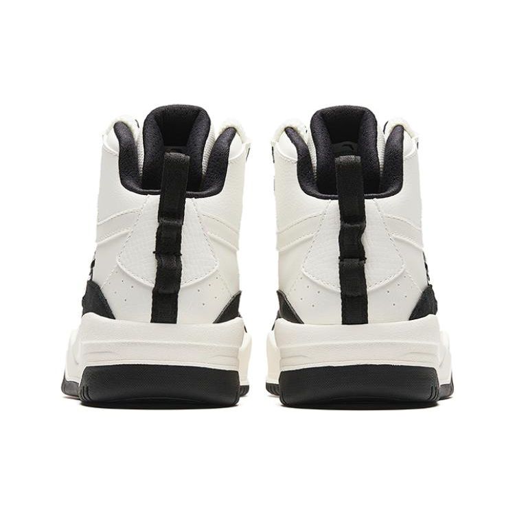Anta Wave Shoes Comfortable Non-Slip Lightweight Mid-Top Sneakers Women Sneakers Black White 922348088-2