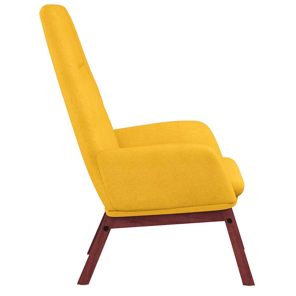 Recliner Chair with Ottoman Mustard Yellow Fabric