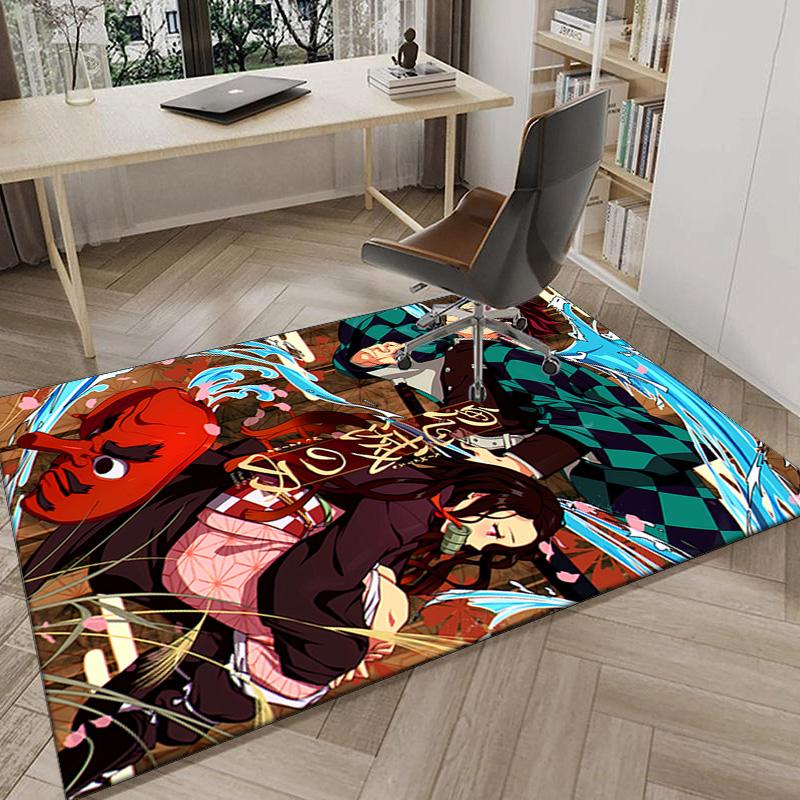 Anime Samurai Warrior's Journey Carpet, Chair Rug,Rug for Office Bedroom Living Rooms, Doormat Decor Fan Gift Christmas Gift