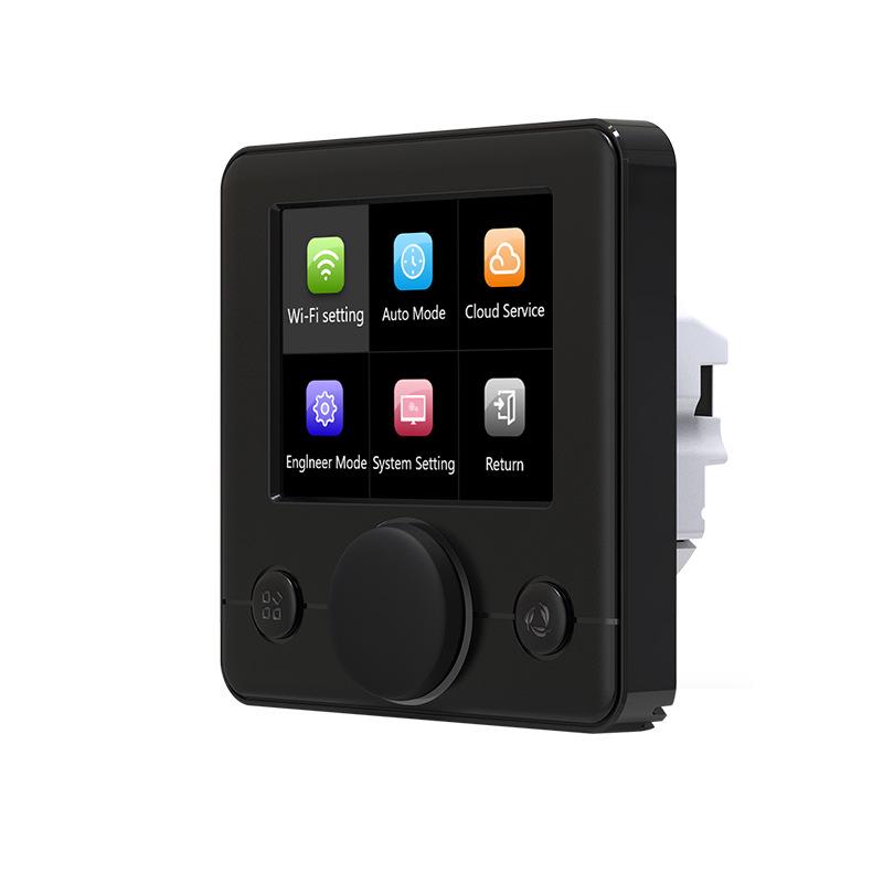 WIFI Smart Thermostat with Color Screen & Black Knob for Underfloor Heating, Electric/Water Heater, Gas Boiler, Tuya APP.