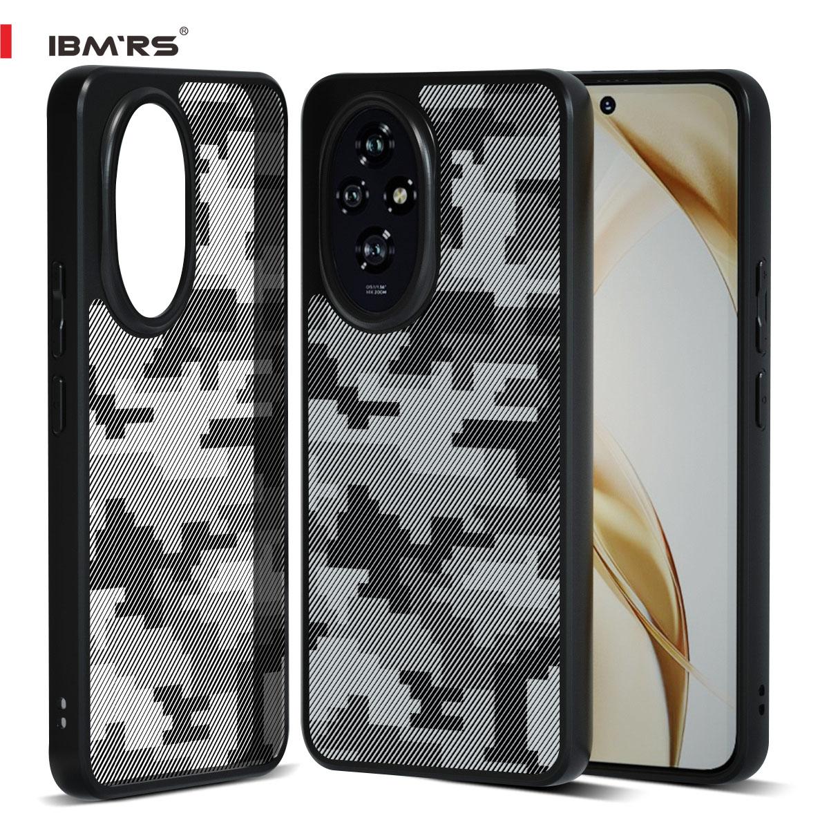 

(В комплекте ремешок на запястье)Оригинальная официальная подставка IBMRS для чехла Honor 200 (Защита от падений военного образца)Противоударный матовый полупрозрачный чехол для телефона, черный камуфляж