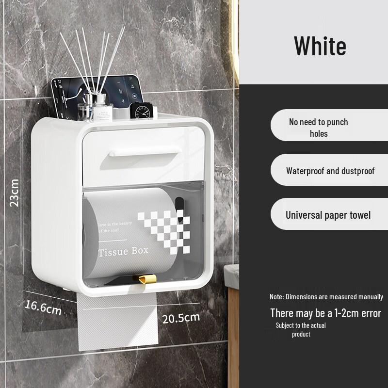 LIEI Wall-Mounted Punch-Free Toilet Paper Holder