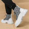 Luxury Fashion New Lace Up Mixed Patchwork Casual Ankle Boot for Men Winter Brand Designer High Tops Shoes Zapatos Hombre