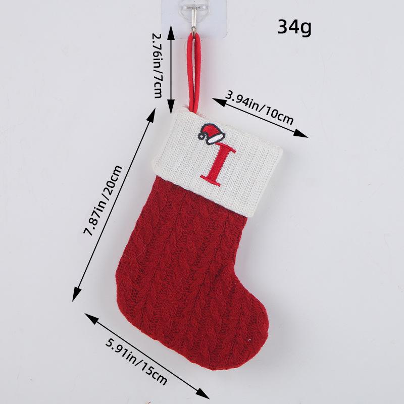 Classic Red Letter Christmas Socks, Hong Kong Love Knitted Holiday Decor