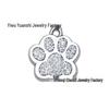 DIY Dog Paw Print Pendant: Glittery Customizable Pet Tag with Logo Printing Options