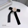Elegant Camellia Bow Brooch: Retro Pearl Flower Corsage Pin
