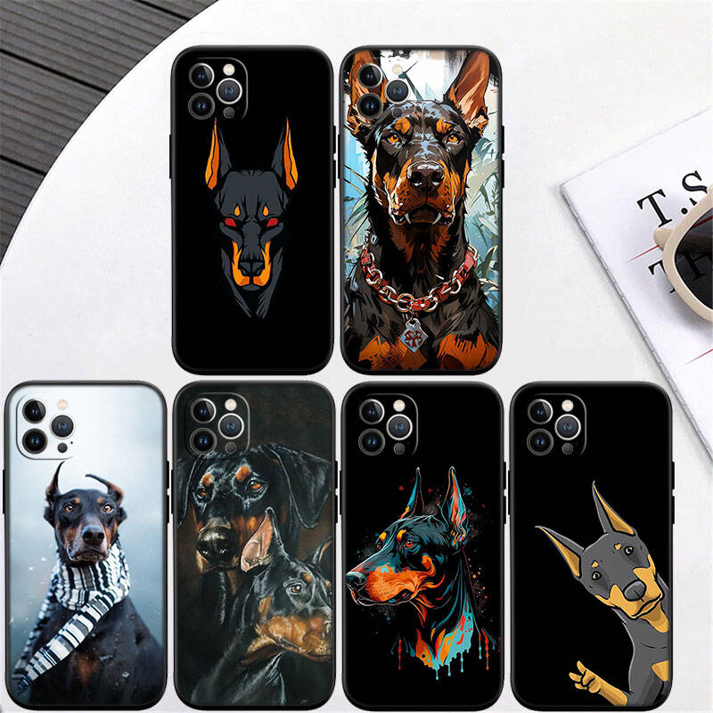 MH42 Dobermann Dog Phone Shell for Samsung S20 S21 S22 S23 S24 FE Ultra Plus Lite S21S A55 A07 A17 F06 F16 M06 M16 M56 A36 A37 A57