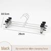 Traceless Non-Slip Trousers Rack: Stainless Steel Clothes Hanger with Skirt Clips for Home Storage & Drying.
