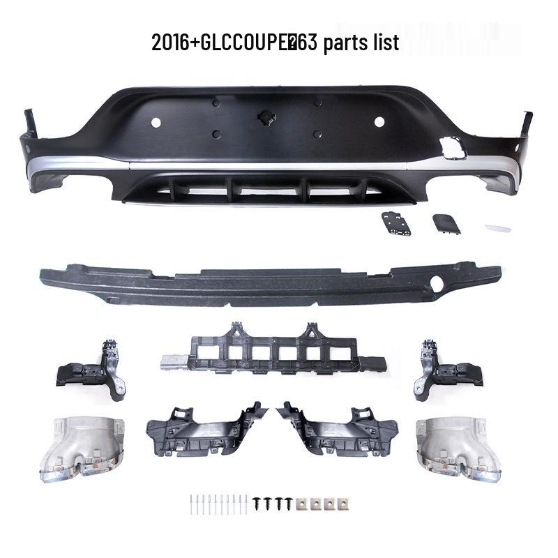 Mercedes-Benz GLC Coupe GLC63s AMG/GLC43 Quad Exhaust Rear Lip Tailpipe.