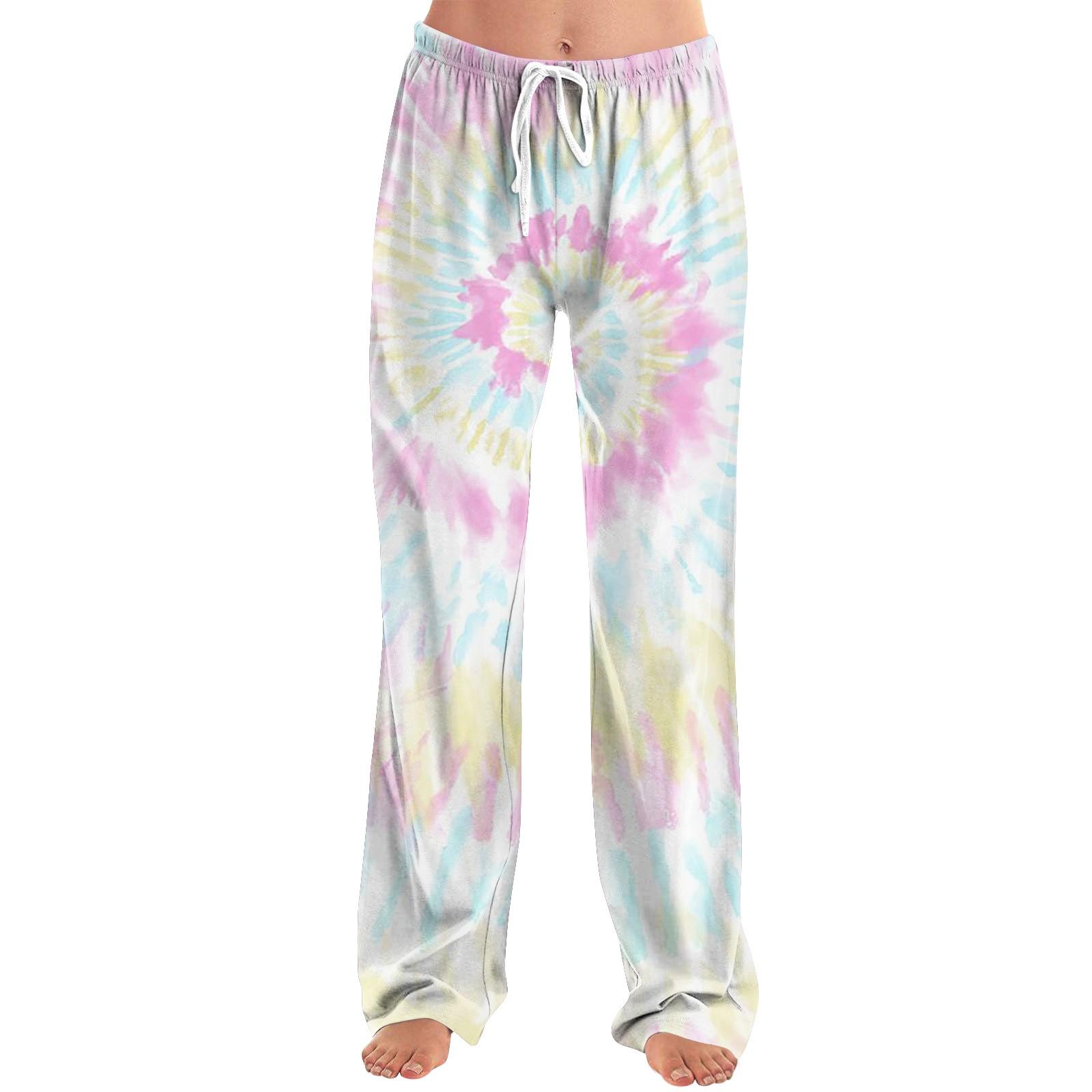 

Женские домашние брюки с принтом Allover, пижамные брюки для сна, длинные брюки, пижамные брюки, брюки для йоги XL жёлтый