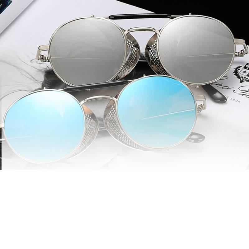 Vintage Steampunk Flip-up Sunglasses With Uv400 Protection Stylish Round Frame