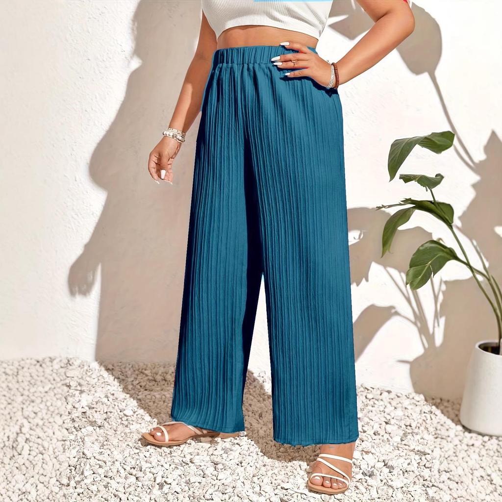 European & American High-Waisted Lace-Up Women's Casual Trousers