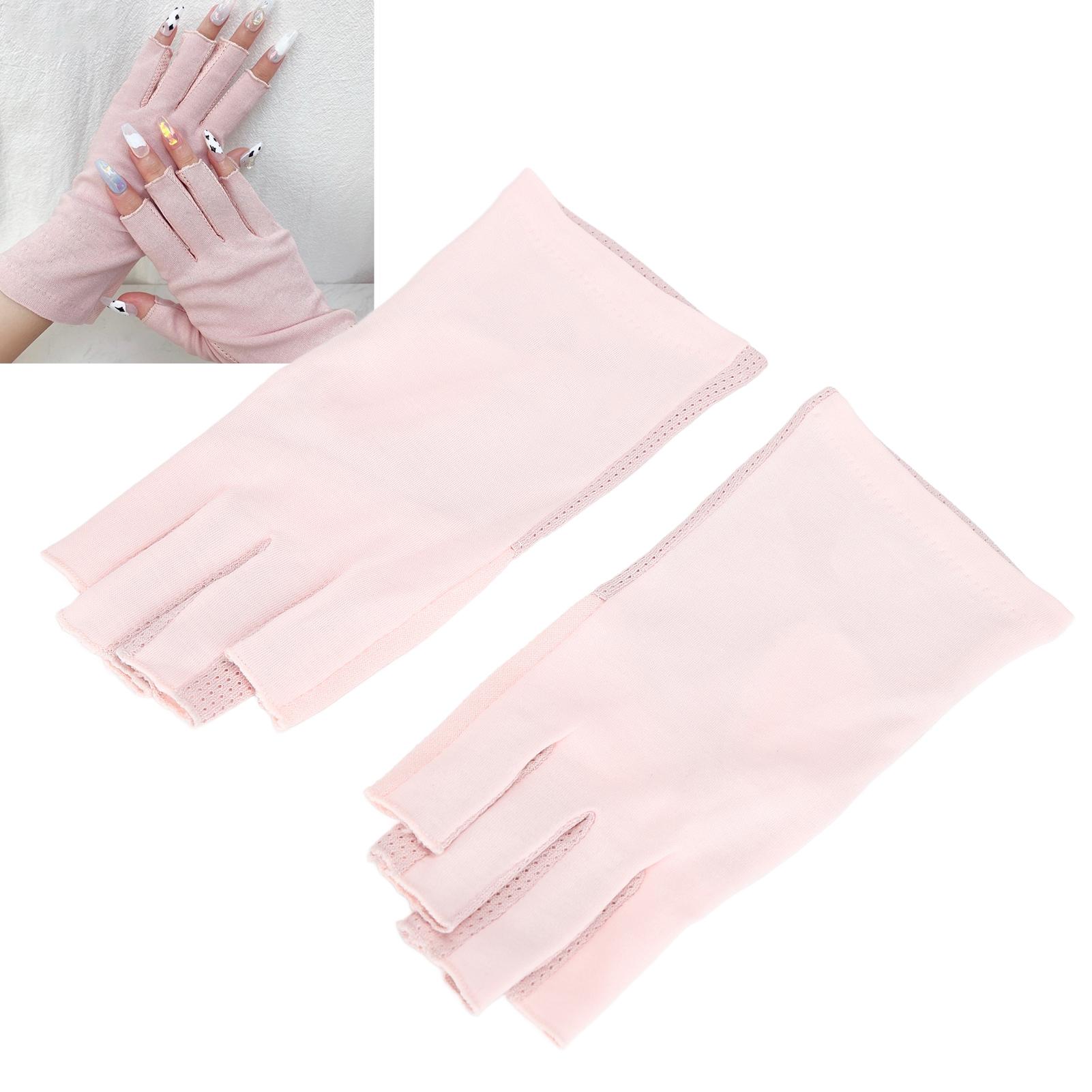

Anti UV Gloves Nail Art Skin Care Half Finger Sunburn Gloves for Manicures