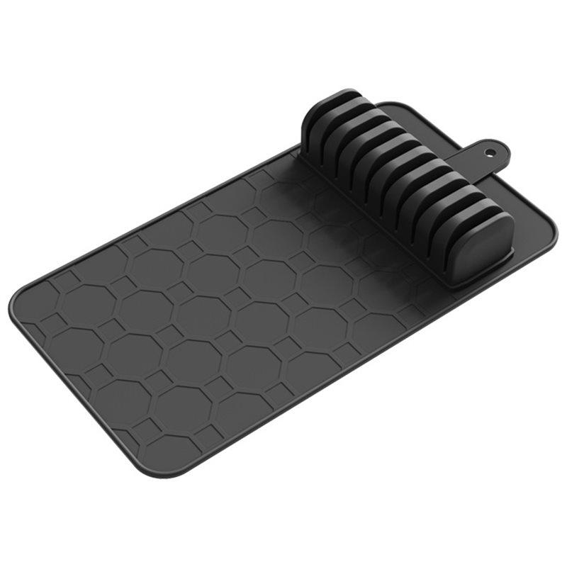 ABKY-Drawer Organizer Knives Organizer Knife Storage Tray Premium Compact Multifunctional Soft Knife Mat Silicone