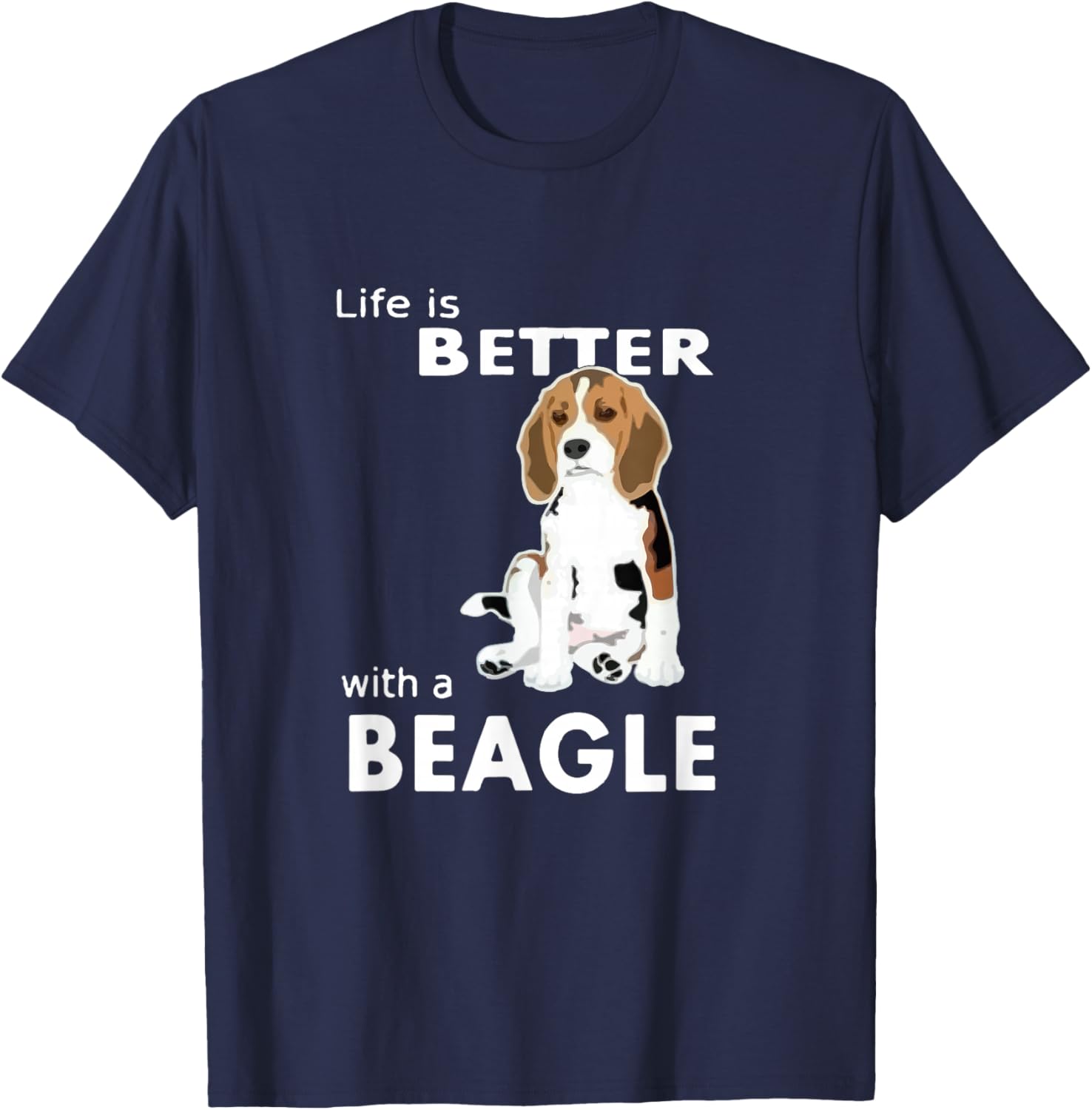 

Life Is Better with a Beagle Graphic Tee Breathable Cotton Short Sleeve TShirt for Casual Wear - Men s Summer Cotton Graphic Tee 5XL різнокольоровий
