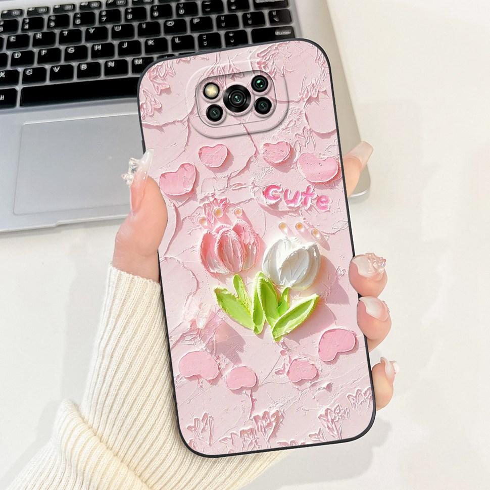 Phone Case For Xiaomi Poco X3 Pro Cases Simple Pattern Shockproof Back Cover Soft TPU For Xiaomi Poco X3 PocoX3 NFC Case Bumper