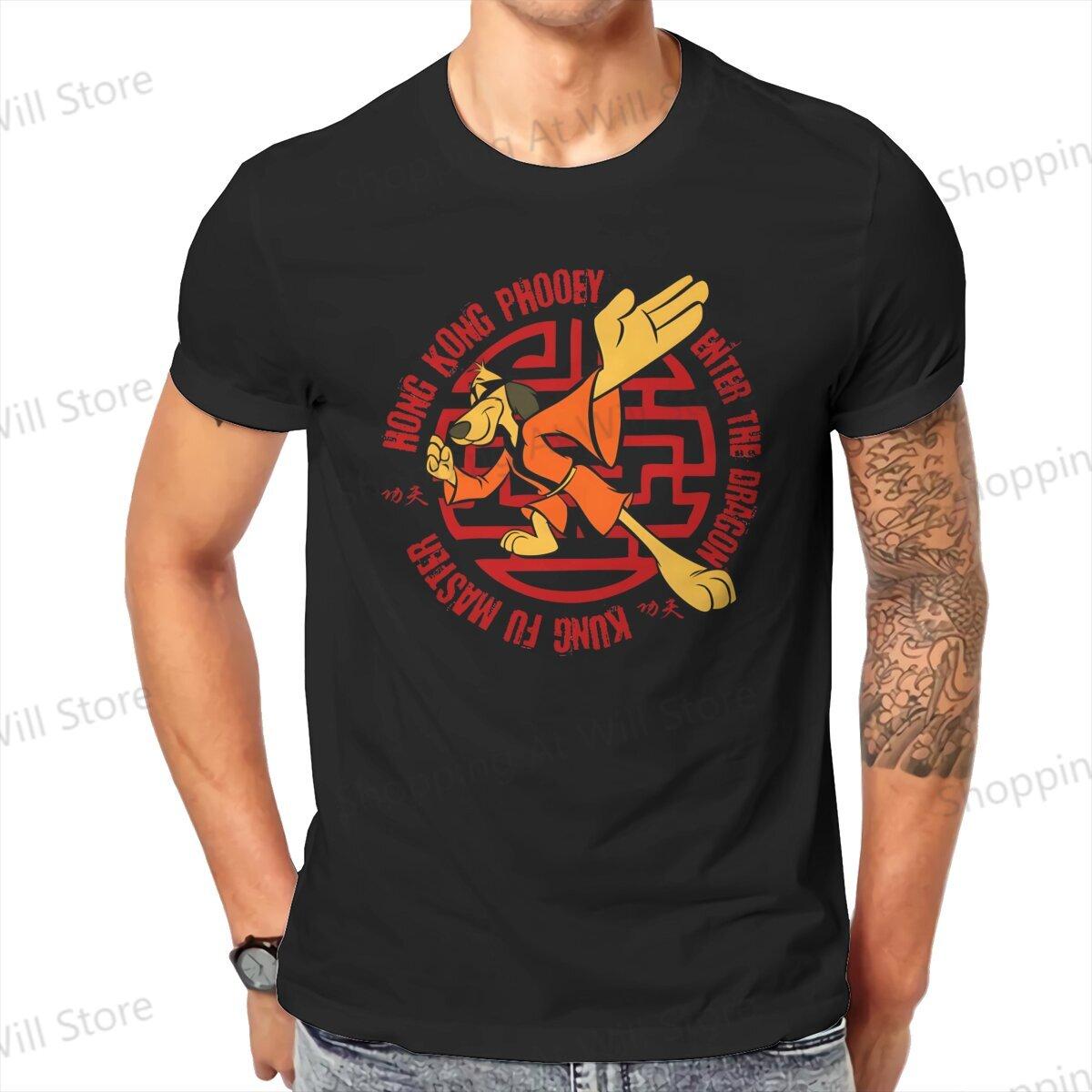 

Tops 100% Cotton The Movie And Character Movie Men s and women s T-shirts Hong Kong Phooey Cartoon O neck short sleeved Tshir... S