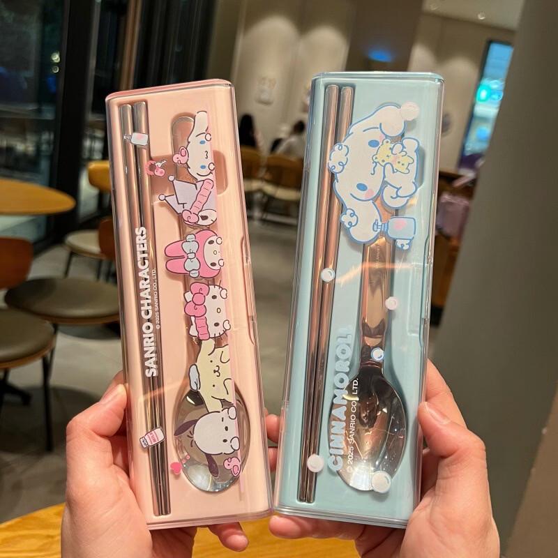 ZISIZ Kuromi Spoon and Chopsticks Set