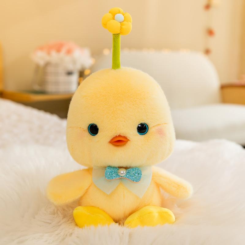 Urocza Mała Żółta Kurczaczek Lalka Kurczaczek Urocza Pluszowa Zabawka Poduszka Prezent Świąteczny dla Dzieci Lalka do Automatu Chwytakowego Prezent