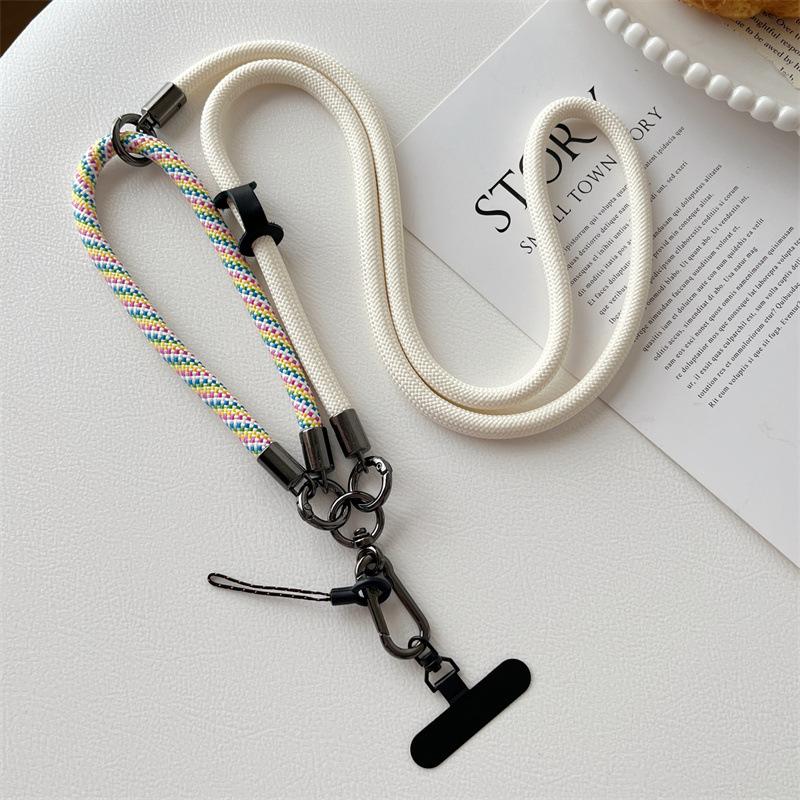 8Mm Thick Mobile Phone Lanyard, Multi-functional Three-in-one Oblique Span, Strap Neck Hanging Portable