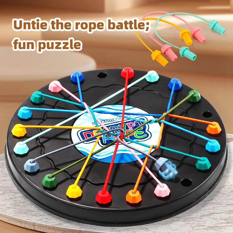 Twisted Rope Puzzle Brain Teaser Game, Iq Knots Untangling Challenge & Lacing Learning Toy Board Game Gift For Kids Adults