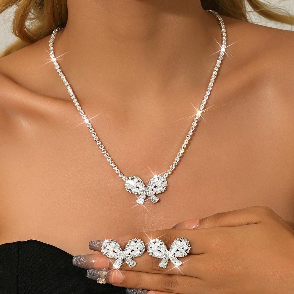 Necklace Fairy Clavicle Chain Female Eleganteasiest for Match Pendant Niche Design Bows Neck Chain Suit