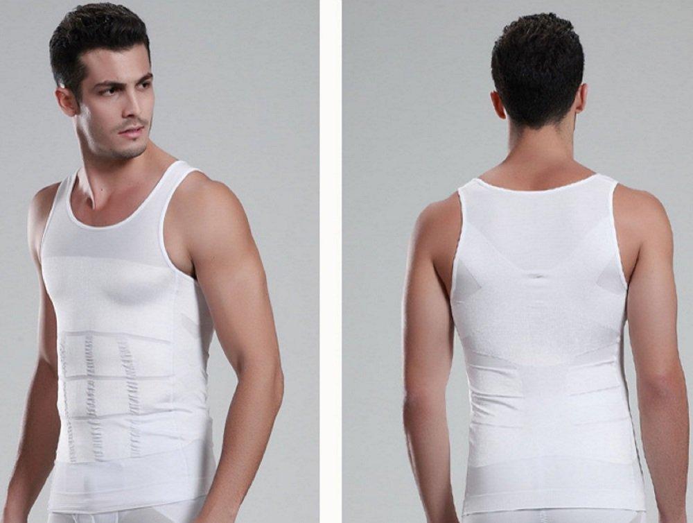 Inner Posture and Toning Tank Top Men's Shapewear, Shirt, Corrector, Slouching, (Size 6, Black, XL)