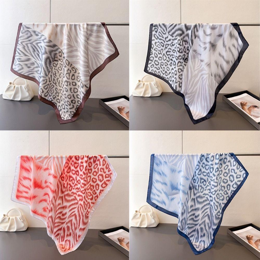 Printed Square Scarf Thin Headband New Silk Scarf Women
