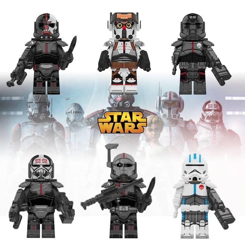 Star Wars Clone Troopers Bad Batch 6pc Building Blocks Mini Figures Toy Set