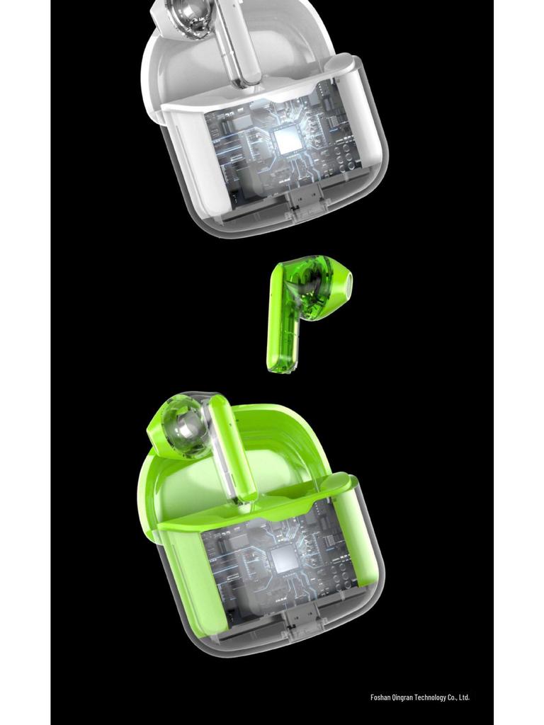 Premium Clear Bluetooth Earbuds: Noise Cancelling, Long Battery, High Sound Quality, Compatible with Apple & Android, Ideal for Running